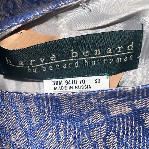 Harve Bernard Elegant Blue linen lace overlay Dress size 18 - Picture 9 of 9